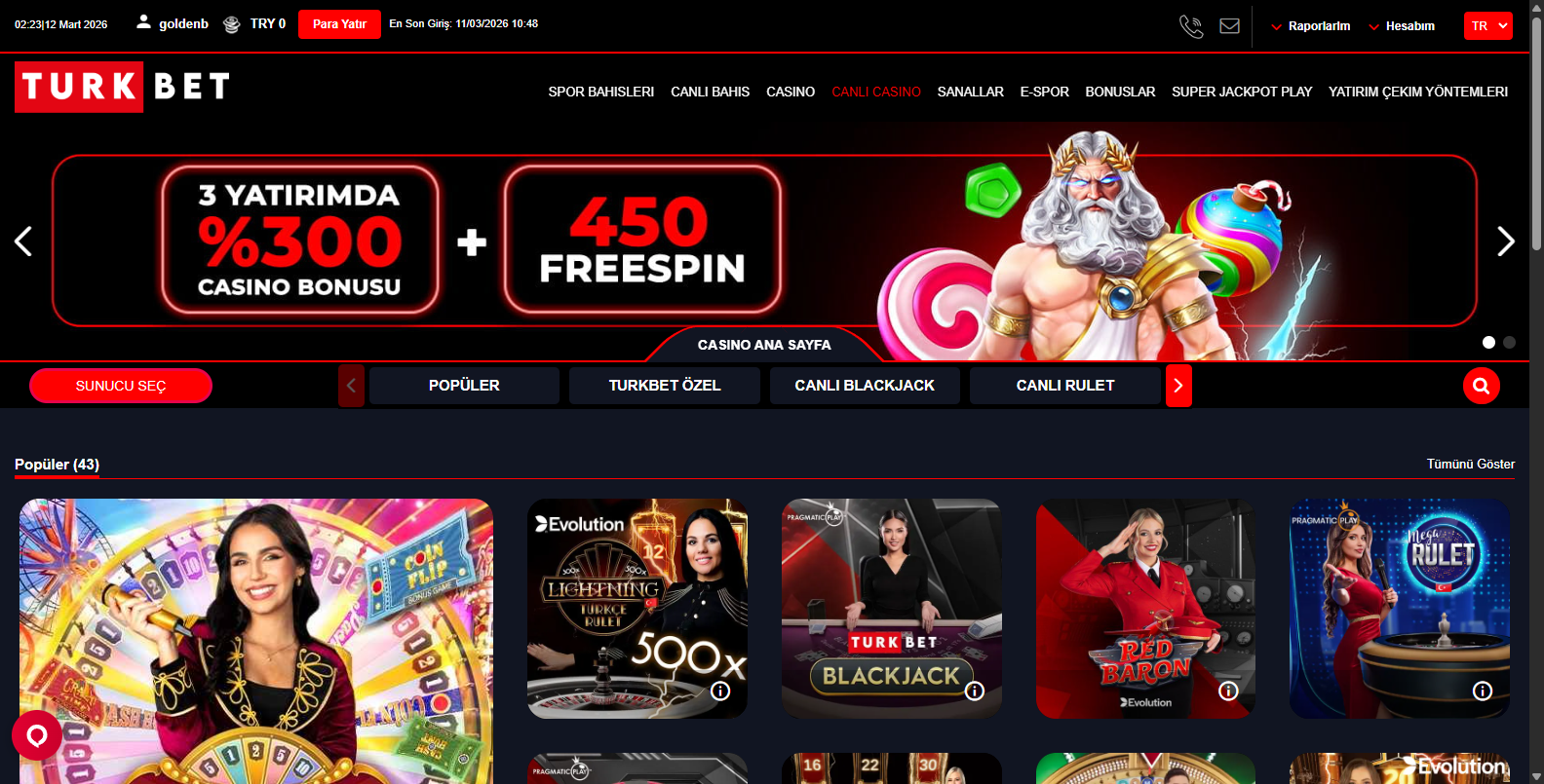 Turkbet Top  Casino Oyunları