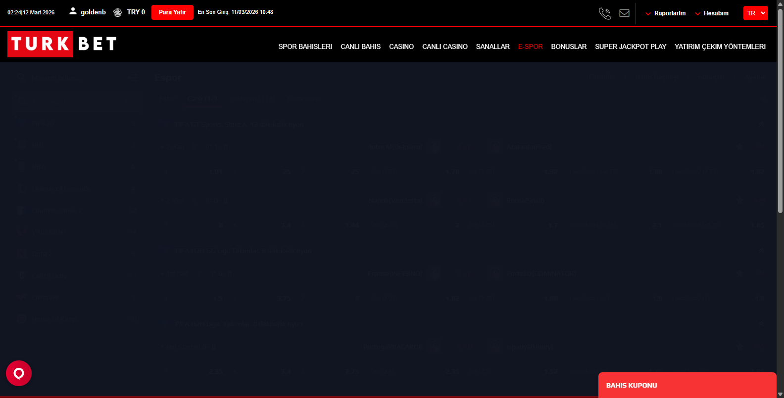 Turkbet Şifre Güncelleme