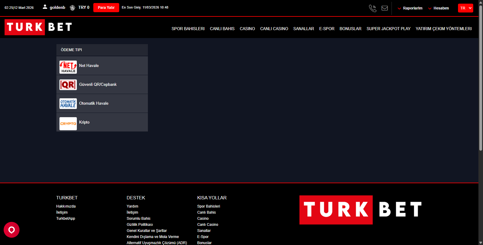 Turkbet Hoş Geldin Bonusu